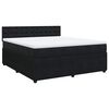 vidaXL Boxspring met matras fluweel zwart 180x200 cm