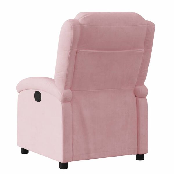 vidaXL Fauteuil elektrisch fluweel roze