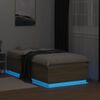 vidaXL Bedframe met LED-verlichting sonoma eikenkleurig 75x190 cm
