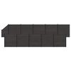 vidaXL Hek set 11 st 1830 x 186 cm WPC en Aluminium Zwart