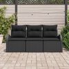 vidaXL Tuin Sofa Set Zwart poly rattan