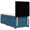 vidaXL Boxspring met matras fluweel donkerblauw 90x200 cm
