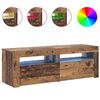 vidaXL Tv-meubel met LED 120x35x40 cm bewerkt hout oud hout