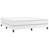 vidaXL Boxspring met matras kunstleer wit 160x200 cm