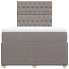 vidaXL Boxspring met matras stof taupe 120x190 cm