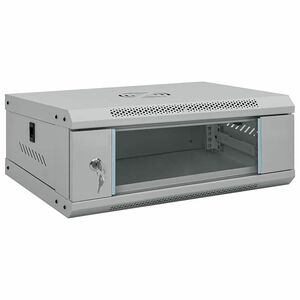 vidaXL Netwerk kabinet met opslag Grijs 53 x 35 x 21 cm Staal