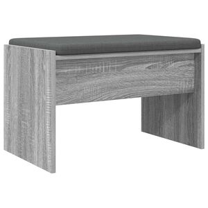 vidaXL Halbank met kussen Grijs Sonoma 63 x 38 x 40 cm