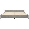 vidaXL Bedframe zonder matras 160x200 cm fluweel lichtgrijs