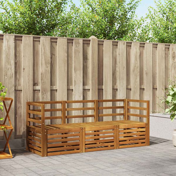 vidaXL Sofa-Sets 3 pcs Naturel Massief Acaciahout