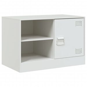 vidaXL Tv-meubel 67x39x44 cm staal wit