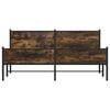 vidaXL Bedframe zonder matras metaal gerookt eikenkleurig 200x200 cm