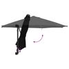vidaXL Tuinparasol Zwart 248 x 248 x 148 cm Polyester en staal
