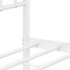 vidaXL Bedframe met hoofd- en voeteneinde metaal wit 100x200 cm