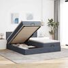 vidaXL Ottoman bed met matrassen 200x200cm fluweel donkergrijs