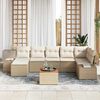 vidaXL Tuin Sofa Set 8 pcs Beige en wit