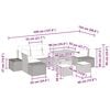 vidaXL Tuin Sofa Set met kussen 10 pcs Beige Poly riet