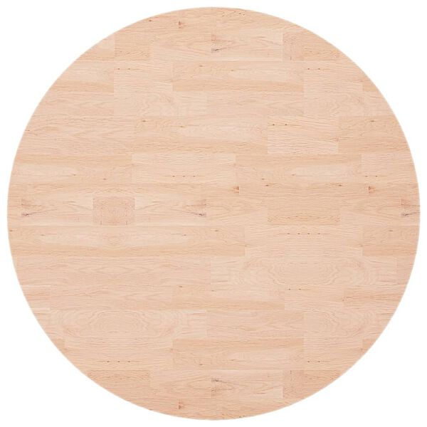 vidaXL Tafelblad rond &Oslash;90x1,5 cm onbehandeld massief eikenhout