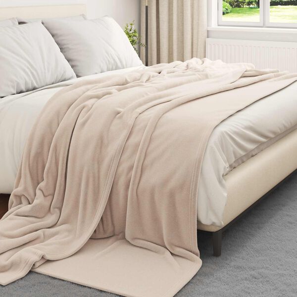 vidaXL Kleden 6 pcs Beige 240 x 270 cm Fleece