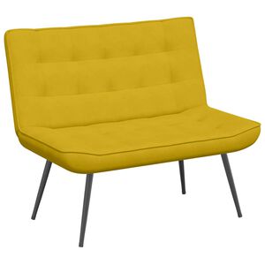 vidaXL Bankje 110x74x84 cm fluweel geel