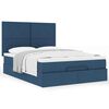 vidaXL Ottoman bed met matras 140x200cm stof blauw