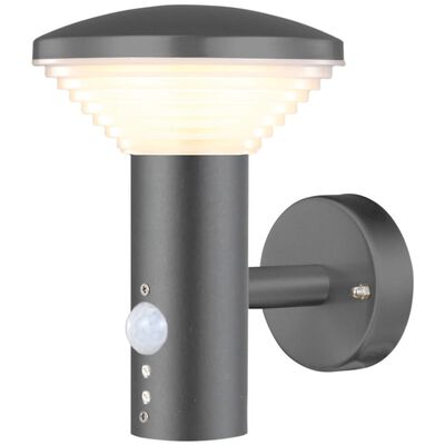 Luxform LED-wandlamp met PIR-sensor Bitburg 230 V antraciet LUX1704Z