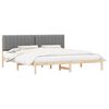 vidaXL Bedframe met Gevoerd Hoofdgedeelte Lichtgrijs 200 x 200 cm
