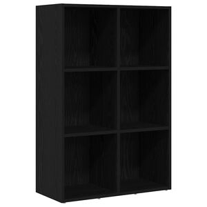 vidaXL Boekenkast Zwart Eiken 66x30x98 cm Engineered Wood