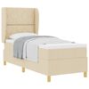 vidaXL Boxspringbed met Matras Donkergrijs 90x190 cm Cr&egrave;me 80 x 200 cm