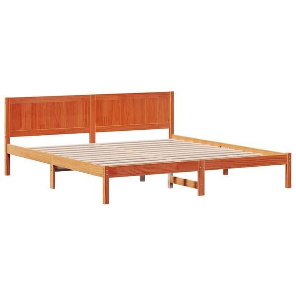 vidaXL Bedframe Bruin 180 x 200 cm Massief grenenhout