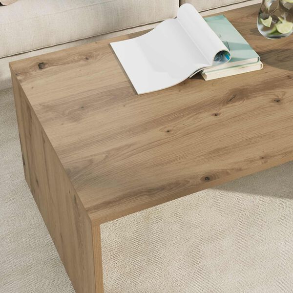 vidaXL Salontafel Artisan Eiken 95 x 50 x 34 cm Bewerkt hout