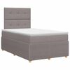 vidaXL Boxspringbed met matras met hoofdeinde Taupe 120 x 200 cm Stof