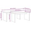 vidaXL Salontafel 2 pcs Wit Massief grenenhout
