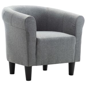 vidaXL Fauteuil stof lichtgrijs
