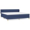 vidaXL Boxspring met matras stof blauw 200x200 cm