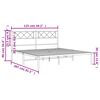 vidaXL Bedframe met hoofdbord metaal zwart 120x200 cm