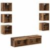 vidaXL TV-kast 8 st Oud Hout Glas