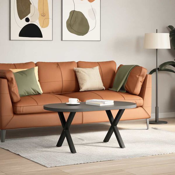 vidaXL Salontafelpoten 2 st X-vormig 50x(42-43) cm staal zwart