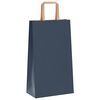 vidaXL Papieren zakken 250 st met hengsels 21x11x36 cm blauw