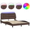 vidaXL Bedframe met LED zonder matras "Hvar" bruin 120x200 cm