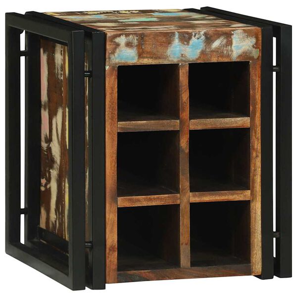 vidaXL Wijnrek 35 x 35 x 39 cm Massief Gerecycled Hout