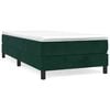 vidaXL Boxspring met matras fluweel donkergroen 90x200 cm