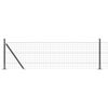 vidaXL Euro-hek met betonnen voetstuk 25 x 0,4 m PVC-Coated Staal Mesh