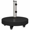 vidaXL Parasolvoet 30kg Zwart Graniet en RVS Rond