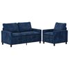 vidaXL Bankstel 2 st Marineblauw Polyester