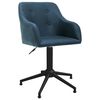 vidaXL Eetkamerstoelen draaibaar 4 st stof blauw
