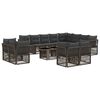 vidaXL Tuinbankenset 13 pcs Grijs poly rattan