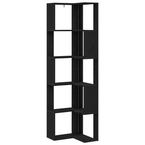 vidaXL Boekenkast Zwart Eiken 50 x 50 x 179 cm