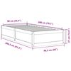 vidaXL Bedframe zonder matras massief grenenhout wasbruin 90x200 cm