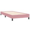 vidaXL Boxspring met matras en LED fluweel roze 90x220 cm