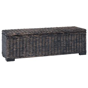 vidaXL Opbergbox met opslag Zwart 110 x 35 x 45 cm